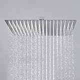 JOHO Rociador superior de ducha de 40x40cm cabezales de ducha de fácil cuidado de acero inoxidable 304 con ducha antical